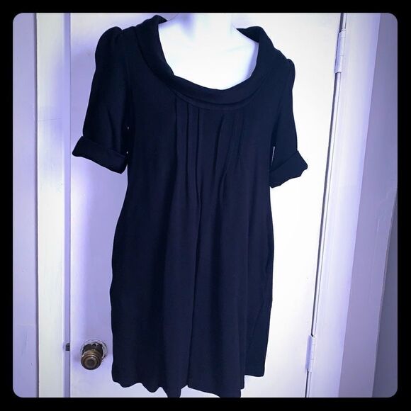 CALVIN KLEIN Long Black Tunic with Pockets-6P - Picture 1 of 6